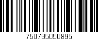Código de barras (EAN, GTIN, SKU, ISBN): '750795050895'