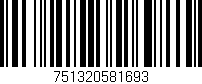 Código de barras (EAN, GTIN, SKU, ISBN): '751320581693'