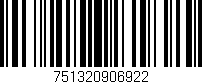 Código de barras (EAN, GTIN, SKU, ISBN): '751320906922'