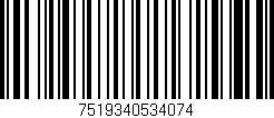 Código de barras (EAN, GTIN, SKU, ISBN): '7519340534074'
