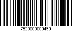 Código de barras (EAN, GTIN, SKU, ISBN): '7520000003458'
