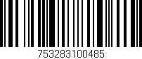 Código de barras (EAN, GTIN, SKU, ISBN): '753283100485'