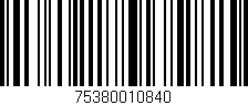 Código de barras (EAN, GTIN, SKU, ISBN): '75380010840'