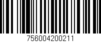 Código de barras (EAN, GTIN, SKU, ISBN): '756004200211'