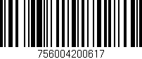 Código de barras (EAN, GTIN, SKU, ISBN): '756004200617'