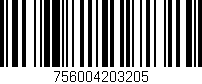 Código de barras (EAN, GTIN, SKU, ISBN): '756004203205'