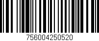 Código de barras (EAN, GTIN, SKU, ISBN): '756004250520'
