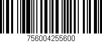 Código de barras (EAN, GTIN, SKU, ISBN): '756004255600'