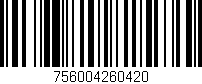 Código de barras (EAN, GTIN, SKU, ISBN): '756004260420'