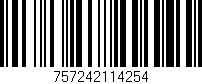 Código de barras (EAN, GTIN, SKU, ISBN): '757242114254'