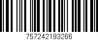 Código de barras (EAN, GTIN, SKU, ISBN): '757242193266'