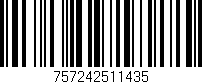 Código de barras (EAN, GTIN, SKU, ISBN): '757242511435'