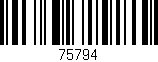 Código de barras (EAN, GTIN, SKU, ISBN): '75794'