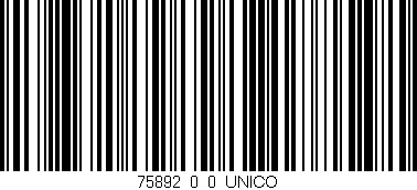 Código de barras (EAN, GTIN, SKU, ISBN): '75892_0_0_UNICO'