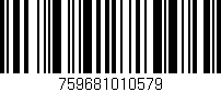 Código de barras (EAN, GTIN, SKU, ISBN): '759681010579'