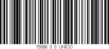 Código de barras (EAN, GTIN, SKU, ISBN): '75998_0_0_UNICO'