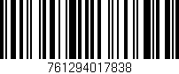 Código de barras (EAN, GTIN, SKU, ISBN): '761294017838'