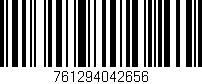 Código de barras (EAN, GTIN, SKU, ISBN): '761294042656'