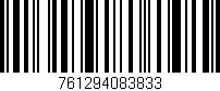 Código de barras (EAN, GTIN, SKU, ISBN): '761294083833'
