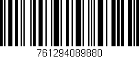Código de barras (EAN, GTIN, SKU, ISBN): '761294089880'