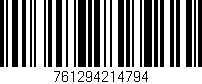 Código de barras (EAN, GTIN, SKU, ISBN): '761294214794'