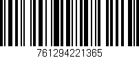 Código de barras (EAN, GTIN, SKU, ISBN): '761294221365'