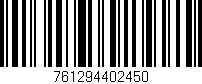 Código de barras (EAN, GTIN, SKU, ISBN): '761294402450'