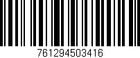 Código de barras (EAN, GTIN, SKU, ISBN): '761294503416'