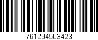 Código de barras (EAN, GTIN, SKU, ISBN): '761294503423'