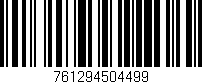Código de barras (EAN, GTIN, SKU, ISBN): '761294504499'