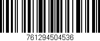 Código de barras (EAN, GTIN, SKU, ISBN): '761294504536'