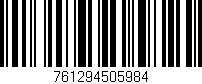 Código de barras (EAN, GTIN, SKU, ISBN): '761294505984'