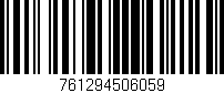 Código de barras (EAN, GTIN, SKU, ISBN): '761294506059'