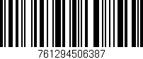 Código de barras (EAN, GTIN, SKU, ISBN): '761294506387'