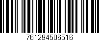 Código de barras (EAN, GTIN, SKU, ISBN): '761294506516'