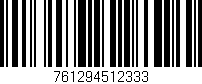 Código de barras (EAN, GTIN, SKU, ISBN): '761294512333'