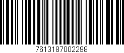 Código de barras (EAN, GTIN, SKU, ISBN): '7613187002298'