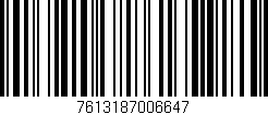 Código de barras (EAN, GTIN, SKU, ISBN): '7613187006647'