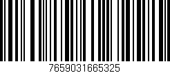 Código de barras (EAN, GTIN, SKU, ISBN): '7659031665325'