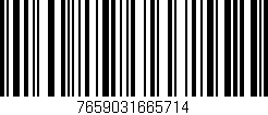 Código de barras (EAN, GTIN, SKU, ISBN): '7659031665714'
