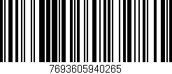 Código de barras (EAN, GTIN, SKU, ISBN): '7693605940265'