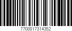 Código de barras (EAN, GTIN, SKU, ISBN): '7700017314352'