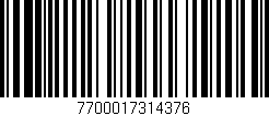 Código de barras (EAN, GTIN, SKU, ISBN): '7700017314376'