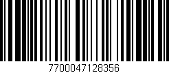 Código de barras (EAN, GTIN, SKU, ISBN): '7700047128356'