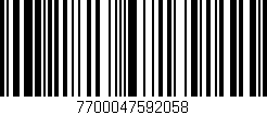 Código de barras (EAN, GTIN, SKU, ISBN): '7700047592058'