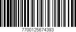 Código de barras (EAN, GTIN, SKU, ISBN): '7700125674393'