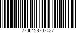 Código de barras (EAN, GTIN, SKU, ISBN): '7700126707427'