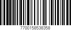 Código de barras (EAN, GTIN, SKU, ISBN): '7700158538358'
