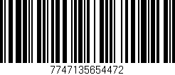 Código de barras (EAN, GTIN, SKU, ISBN): '7747135654472'