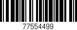 Código de barras (EAN, GTIN, SKU, ISBN): '77554499'